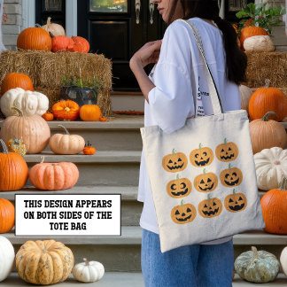 Tote Bag Joyeux Jack-O'-Lanterns