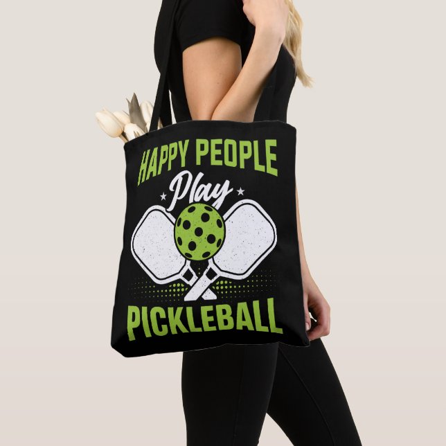 Tote Bag Joyeux Jouer au Pickleball (De près)