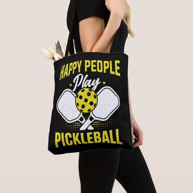 Tote Bag Joyeux Jouer au Pickleball (De près)