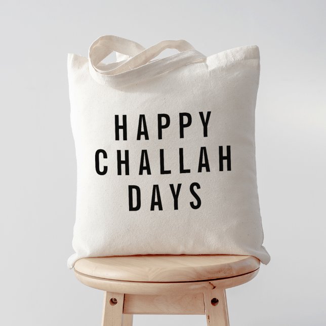 Tote Bag Joyeux Jours de Challah Fêtes Drôle (Créateur téléchargé)