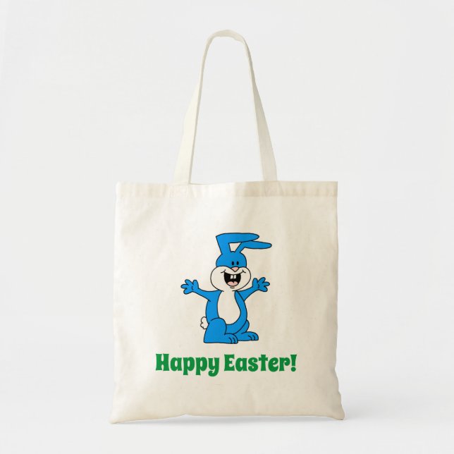 Tote Bag Joyeux lapin en caricature de Pâques (Devant)