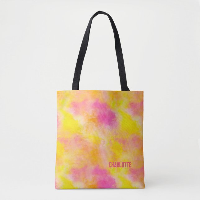 Tote Bag Joyeux Lumineux Gradient couleur Abstrait Personna (Devant)