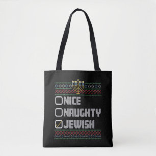 Tote Bag Joyeux Mauvais Juif Santa Noël dégueu Hanukkah