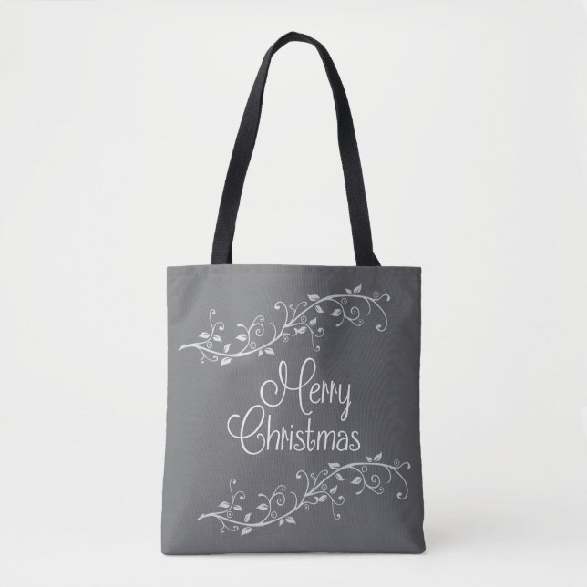 Tote Bag Joyeux Noël Argent (Devant)