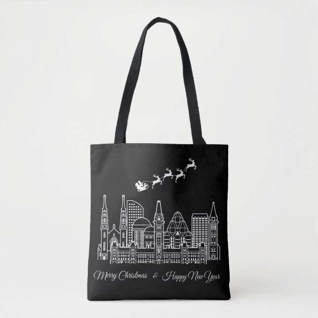 Tote Bag Joyeux Noël Bonne année Ottawa Canada (Devant)