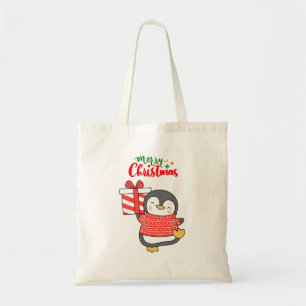 Tote Bag Joyeux Noël de Pingouin mignon