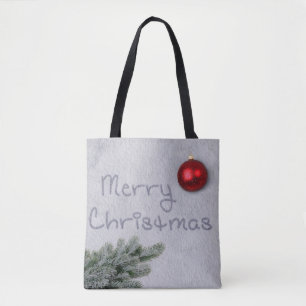 Tote Bag Joyeux Noël écrit dans la neige