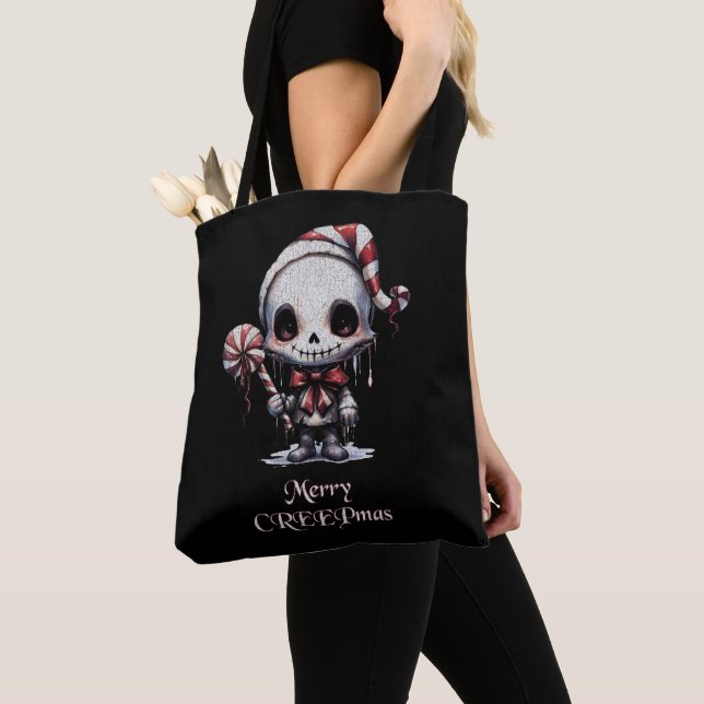 Tote Bag Joyeux Noël Éffrayant gothique (De près)