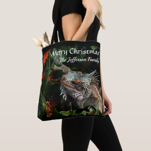 Tote Bag Joyeux Noël Famille Animaux de compagnie Tropical 