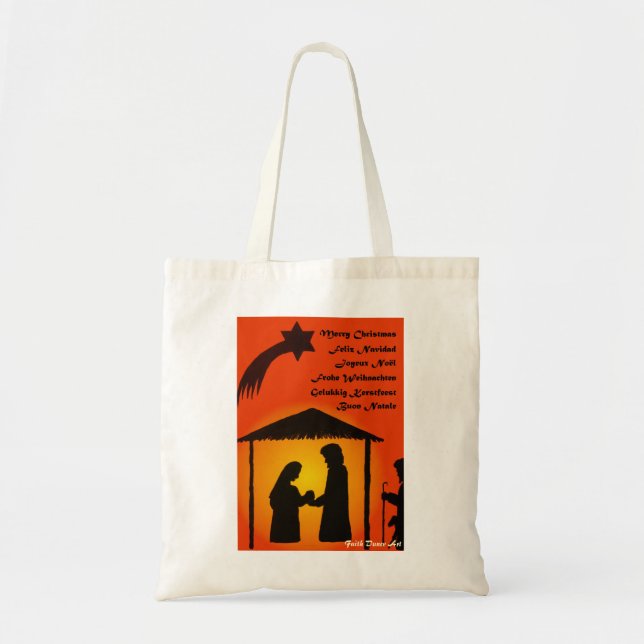 Tote Bag Joyeux Noël - multilingue (Devant)