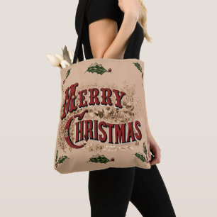 Tote Bag Joyeux Noël rustique 1876
