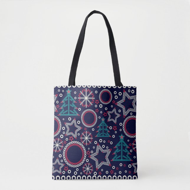 Tote Bag Joyeux Noël sans couture (Devant)