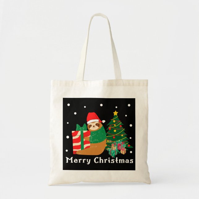 Tote Bag Joyeux Noël Sloth Noël (Devant)
