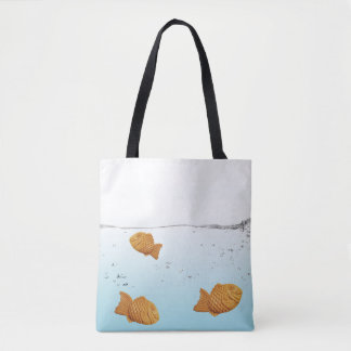 Tote Bag Joyeux poisson de natation Taiyaki