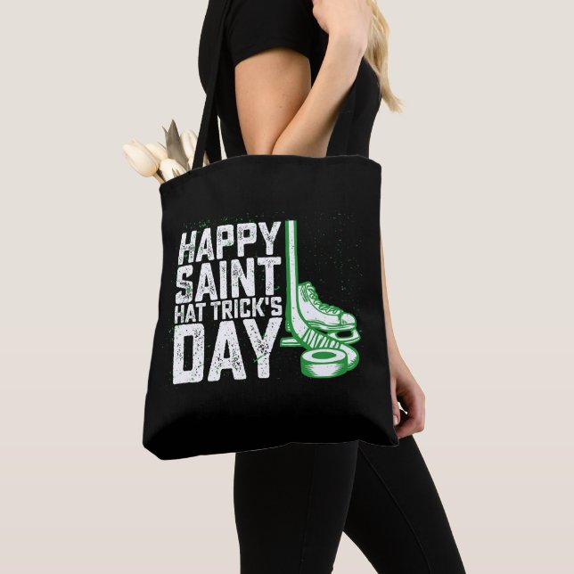 Tote Bag Joyeux Saint Casquette Trick's Day St patrick de h (De près)