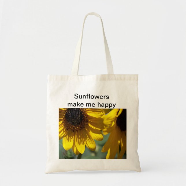 Tote Bag Joyeux tournesols d'été tardif (Devant)