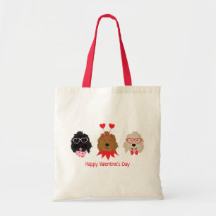 Tote Bag Joyeux Valentines Day Mini Goldendoodle Chiens