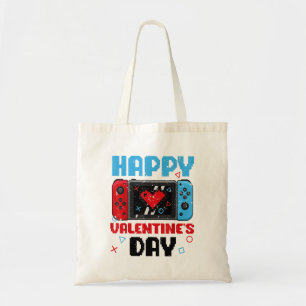 Tote Bag Joyeux Valentines Jour Contrôleur Vidéo Jeu Coeur 