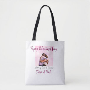Tote Bag Joyeux Valentines jour moderne baisers amour ajout