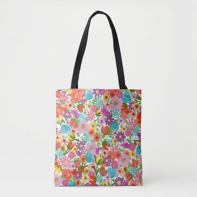 Tote Bag Joyful Garden Bloom (Devant)