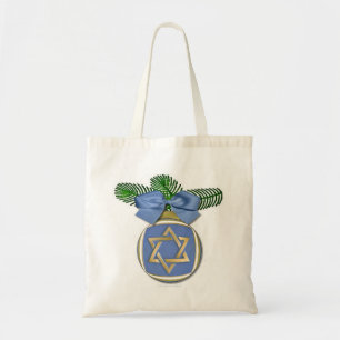 Tote Bag Judaïque Hanoukka Star Of David Ornament Imprimer