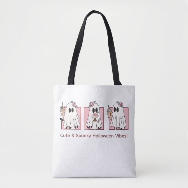 Tote Bag Jumbo Fourre-tout pour Halloween Éffrayant et mign (Devant)