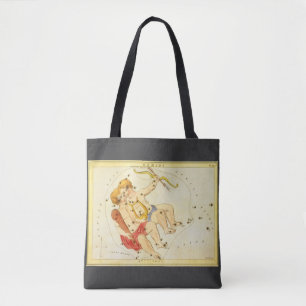 Tote Bag Jumeaux Gémeaux Constellation Vintage Miroir d'Ura