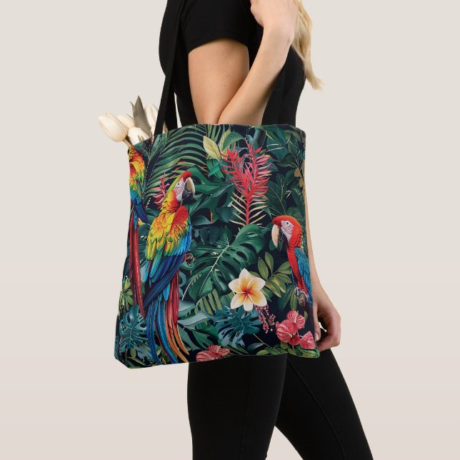 Tote Bag Jungle de perroquets (De près)