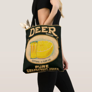Tote Bag Jus de pamplemousse de marque Cerf 1940 imprimé ét