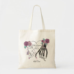Tote Bag Jusqu'à ce que la mort nous sépare squelette