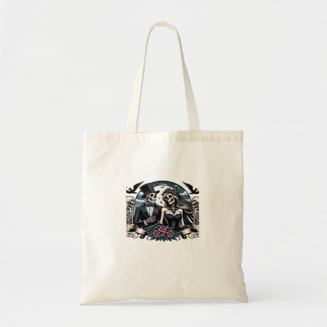 Tote Bag Jusqu'à la mort nous séparons - Amour gothique (Devant)