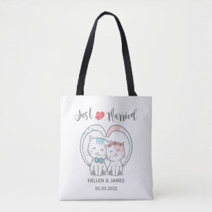 Tote Bag Juste marié Mariage de chat