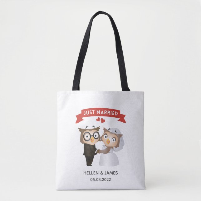 Tote Bag Juste marié Owl Mariage (Devant)
