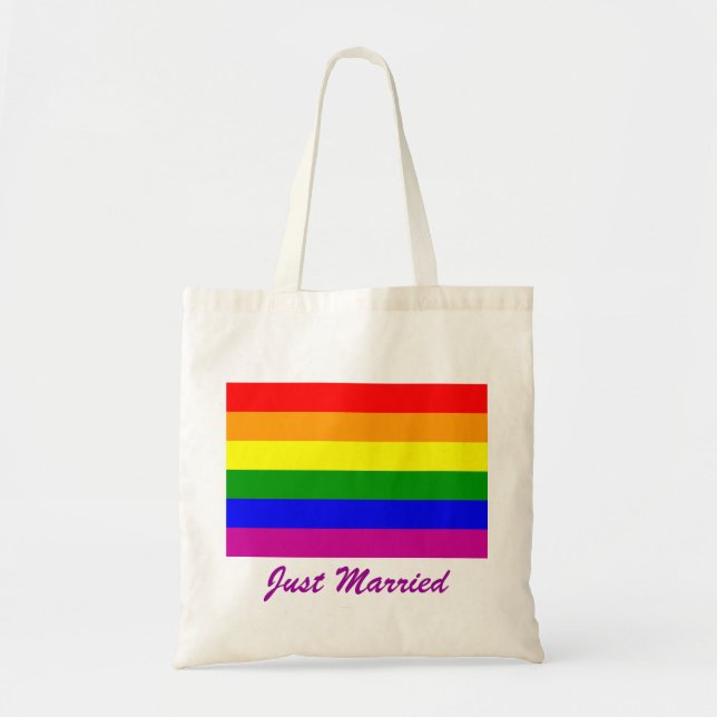 Tote Bag Juste marié Rainbow Pride (Devant)
