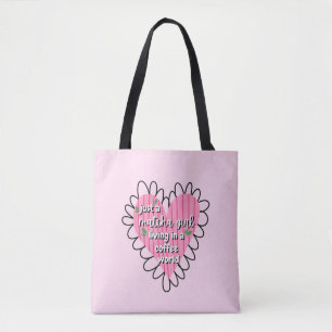 Tote Bag Juste une fille Matcha cœur esthétique – Rose Mign