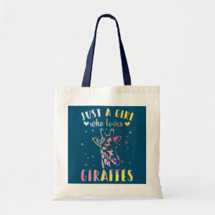 Tote Bag Juste une fille qui aime Giraffes Aquarelle Giraff