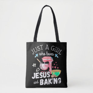 Tote Bag Juste Une Fille Qui Aime Jésus Et La Cuisson - Drô