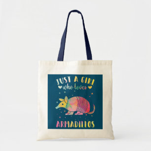 Tote Bag Juste une fille qui aime l'aquarelle Armadillos