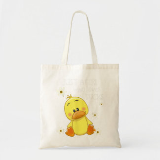 Tote Bag Juste une fille qui aime les canards - mignonne Am