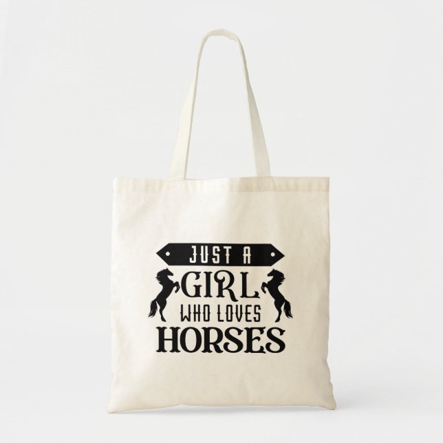 Tote Bag Juste Une Fille Qui Aime Les Chevaux (Devant)
