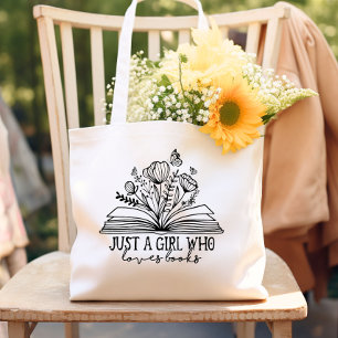 Tote Bag Juste une fille qui aime les livres