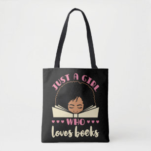 Tote Bag Juste une fille qui aime les livres Africains-Amér