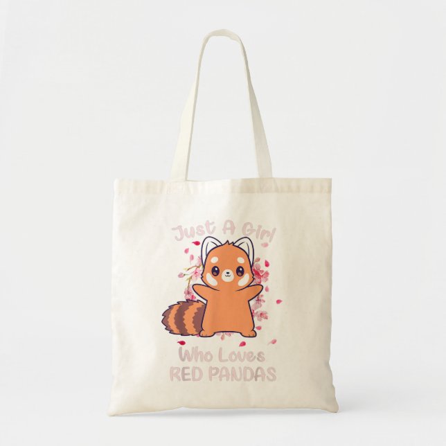 Tote Bag Juste Une Fille Qui Aime Les Pandas Rouges (Devant)