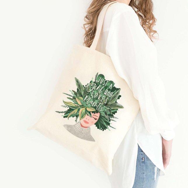 Tote Bag Juste une fille qui aime les Plantes | | Dame Plan (Just A Girl Who Love Plants | | Crazy Plant Lady Tote Bag)