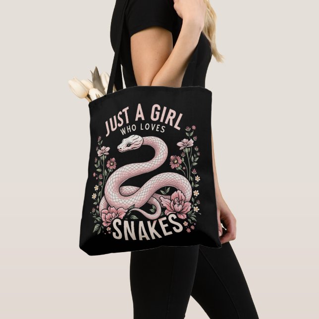Tote Bag Juste une fille qui aime les serpents (De près)