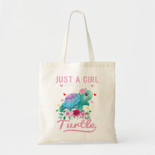 Tote Bag Juste une fille qui aime les tortues Aquarelle Mer