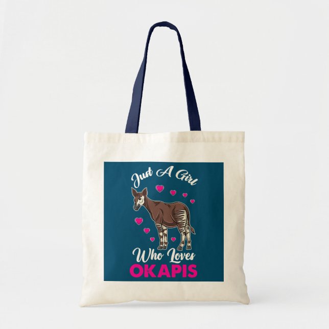 Tote Bag Juste Une Fille Qui Aime L'Okapis (Devant)