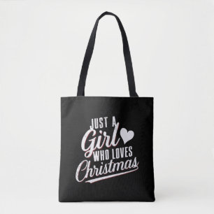 Tote Bag Juste une fille qui aime Noël