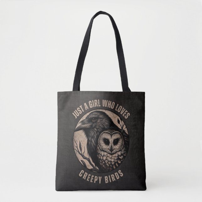Tote Bag Juste Une Fille Qui Aime Ravens Owls Art (Devant)