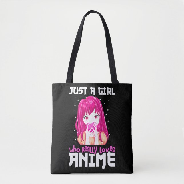 Tote Bag Juste Une Fille Qui Aime Vraiment Anime (Devant)